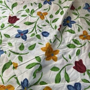 Duvet Queen 80x60" Vibrant Flowers‎ Fuschia Yellow Green Blue Crisp Heavy Cotton